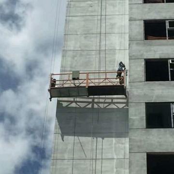 Temporarily installed suspended platform gondola scaffolding