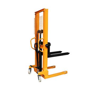 Manual hydraulic pallet stacker for warehouse handling