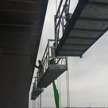 Aluminum rope suspended platform gondola for window cleaning