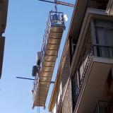 Galvanized steel suspended gondola platform 6m 220V three phase for cleaning